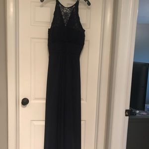 Bill Levkoff bridesmaid dress in navy